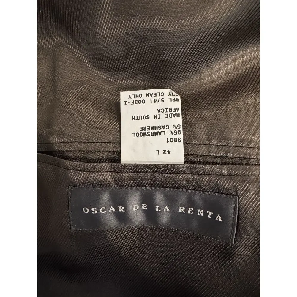 Oscar De La Renta Men's Sport Coat Jacket Size 42L Lambswool/Cashmere